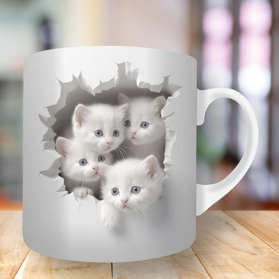 Cat Hollow Wall Ceramic Coffee Mug - Antique Decore