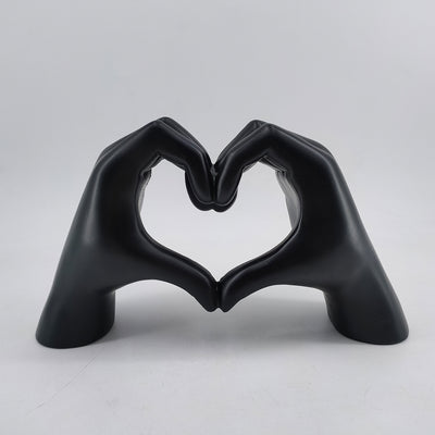 Love Heart Decoration Heart Shaped Love Finger Statue Resin Crafts - Antique Decore