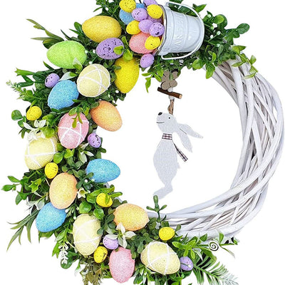 Family Easter Bunny Wreath Decoration Props - Antique Decore