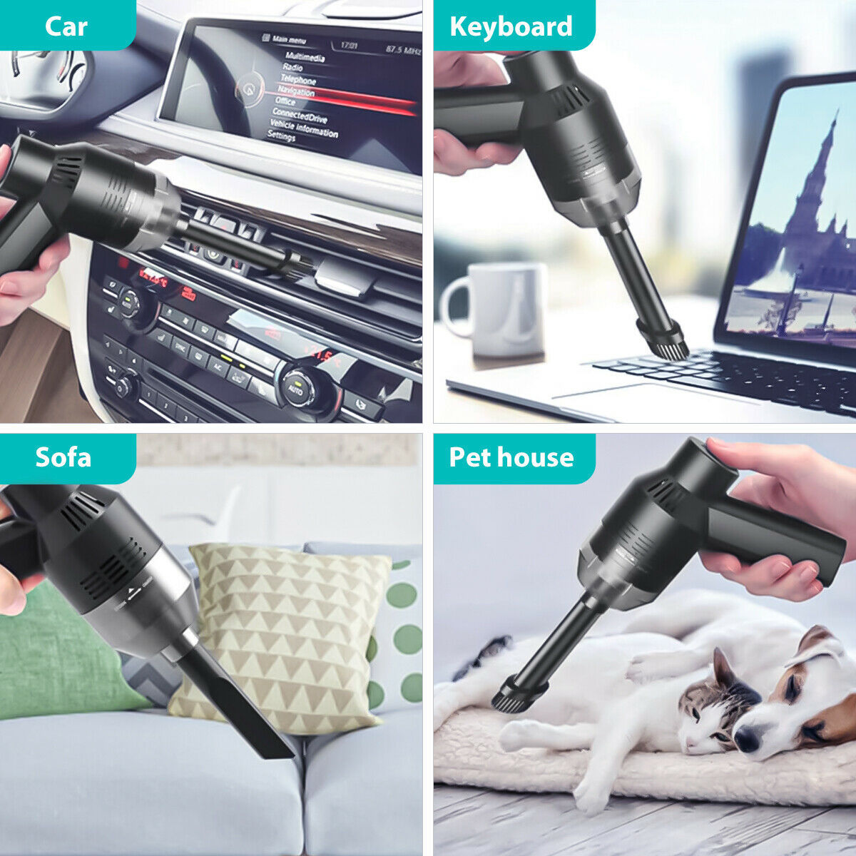 USB Keyboard Vacuum Cleaner Cordless Computer Cleaners Rechargeable with Cleaning Gel Auto For Car Laptop PC Piano Pet Dust - Antique Decore