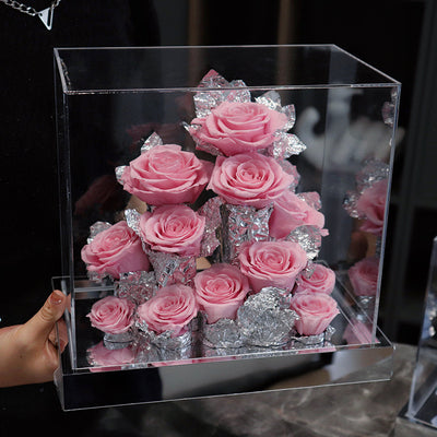 Acrylic Flower Box Valentine's Day Christmas Gift - Antique Decore