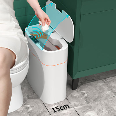 Smart Trash Can With Lid For Bedroom And Living Room Kitchen Storage Box Trash Can Induction Small Car Box Automatic Smart Dustbin Smart Trash Bin - Antique Decore
