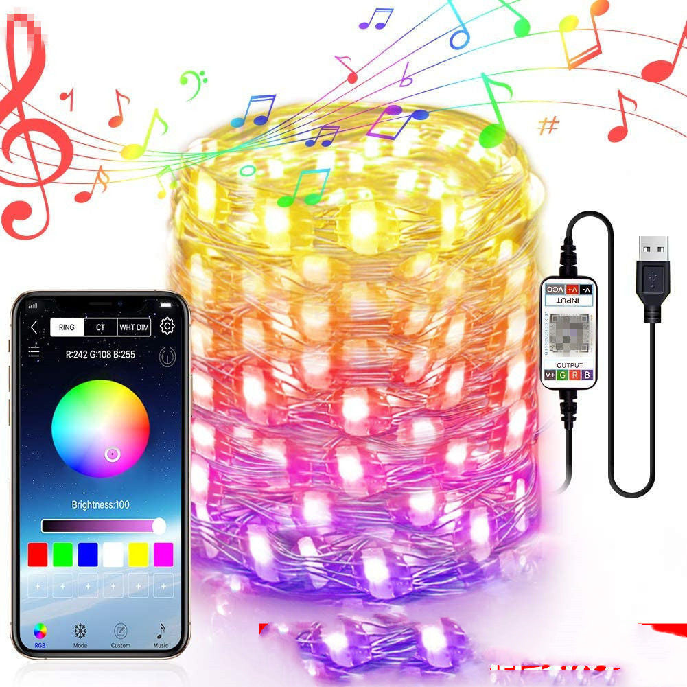 Smart Phone APP Copper Wire Light String - Antique Decore