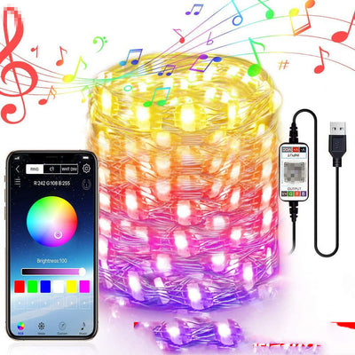 Smart Phone APP Copper Wire Light String - Antique Decore