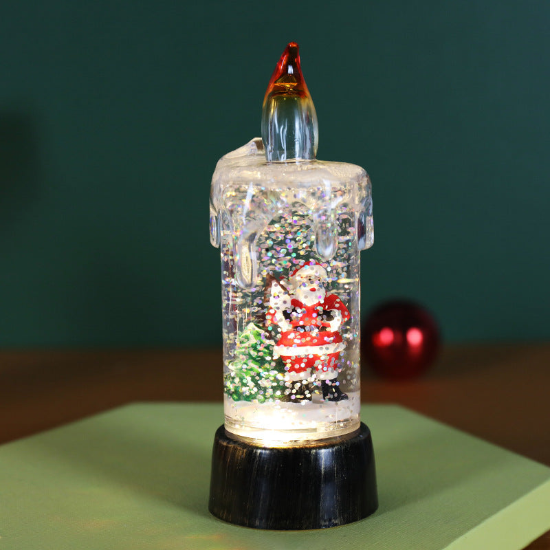 Christmas Decorations Candle Light Crystal Desktop Ornaments - Antique Decore