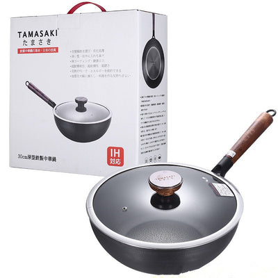 Thick Bottom Uncoated Non-Stick Nonstick Pan - Antique Decore