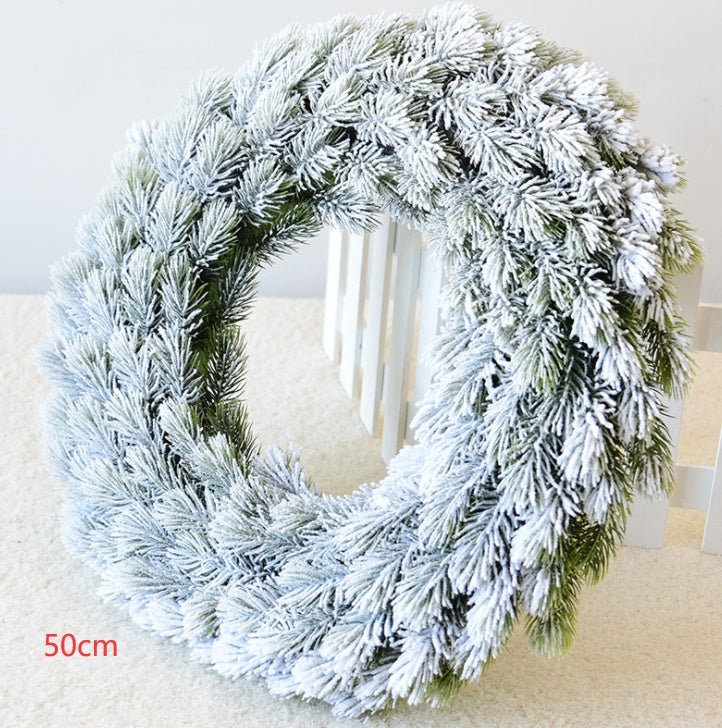 Snowflake pine cone Christmas Wreath - Antique Decore