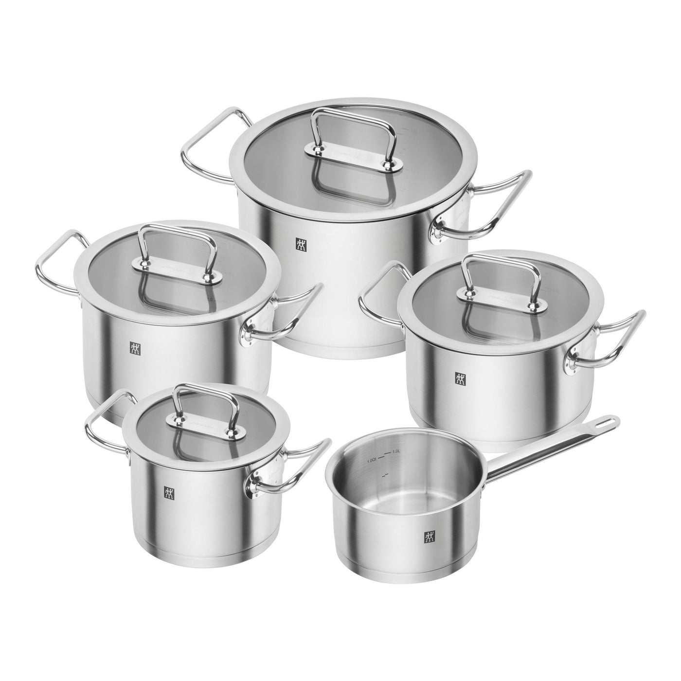ZWILLING Pro 9 Piece Cookware Set 5 Piece, 18/10 Stainless Steel-0