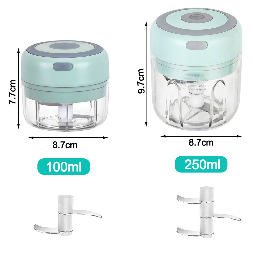 Mini Electric Garlic Chopper USB Charging Ginger Masher Machine Sturdy Durable Chili Vegetable Crusher Kitchen Tool - Antique Decore