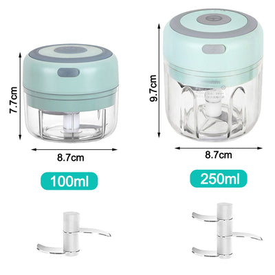 Mini Electric Garlic Chopper USB Charging Ginger Masher Machine Sturdy Durable Chili Vegetable Crusher Kitchen Tool - Antique Decore