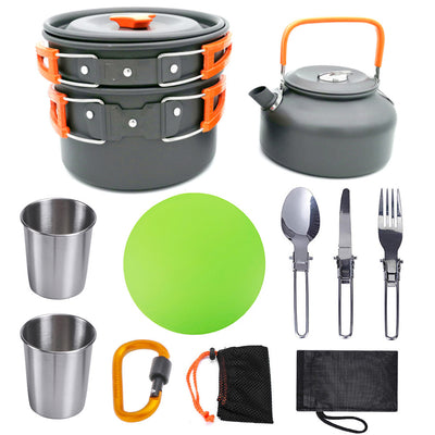 Outdoor Camping Cookware Travel Tableware Cutlery Utensils Hiking Picnic Camping Cookware Set - Antique Decore