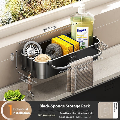 Kitchen Sink Storage Shelf Wall Hanging Multifunctional