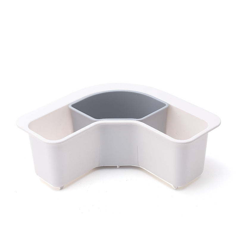 Kitchen Washing Triangular Drain Basket Can Be Divided Into Storage Rack