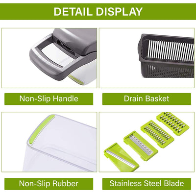 12 In 1 Manual Vegetable Chopper Kitchen Gadgets Food Chopper Onion Cutter Vegetable Slicer - Antique Decore