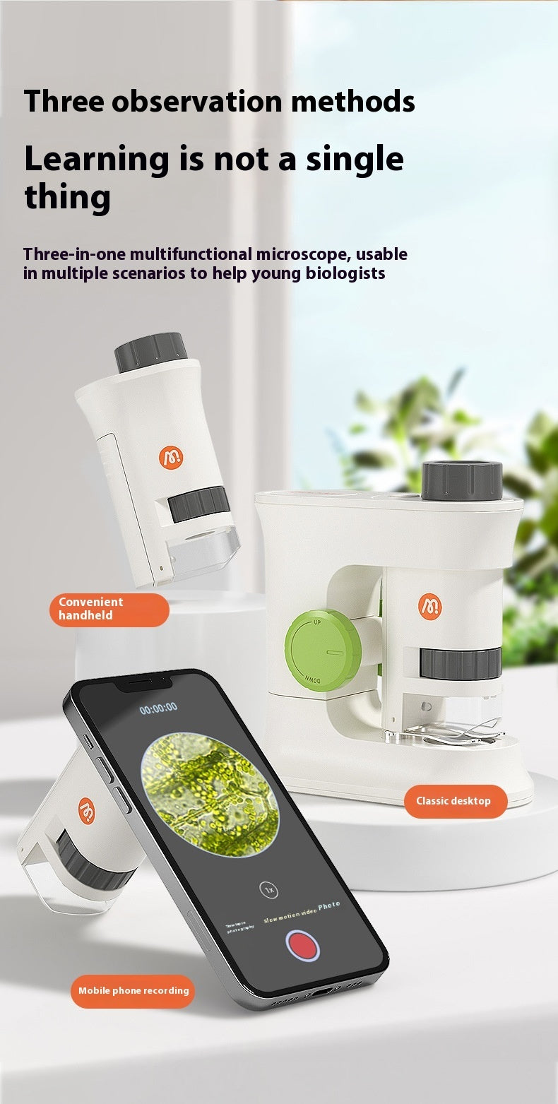 Children's HD Portable Scientific Experiment Handheld Microscope