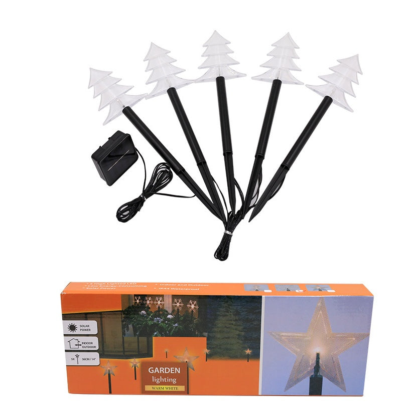 Solar Light Star Snowflake Christmas Tree Garden Light Decoration Lawn Lamp  Waterproof Outdoor Lighting Christmas Lights - Antique Decore