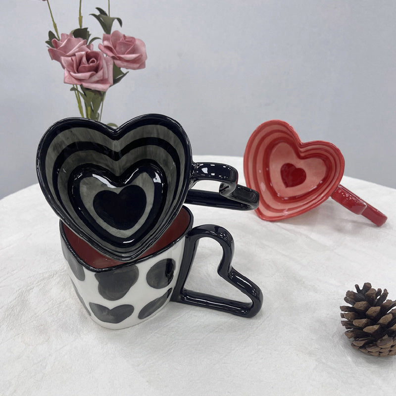 Design Mug Ceramic Love Coffee Cup - Antique Decore
