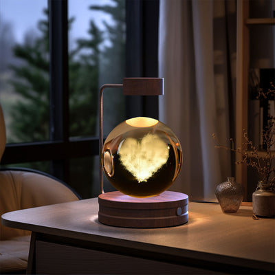 Crystal Ball Cosmic Dinosaur Indoor Night Light USB Power Warm Bedside Light Birthday Gift Night Lamp - Antique Decore