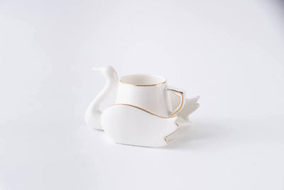 Creative Swan Ceramic Coffee Set Set - Antique Decore
