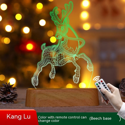 Christmas Decoration 3D Lamp Acrylic LED Night Lights - Antique Decore