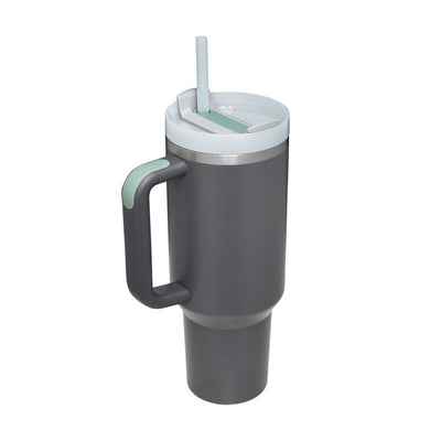 40 Oz Tumbler With Handle Straw Insulated, Stainless Steel Spill Proof Vacuum Coffee Cup Gifts For Valentine Lover