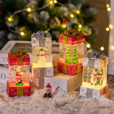 Christmas Decorations Crystal Ball Christmas Gift Box Lights - Antique Decore