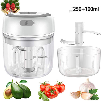 Mini Electric Garlic Chopper USB Charging Ginger Masher Machine Sturdy Durable Chili Vegetable Crusher Kitchen Tool - Antique Decore