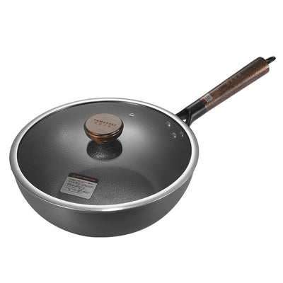 Thick Bottom Uncoated Non-Stick Nonstick Pan - Antique Decore