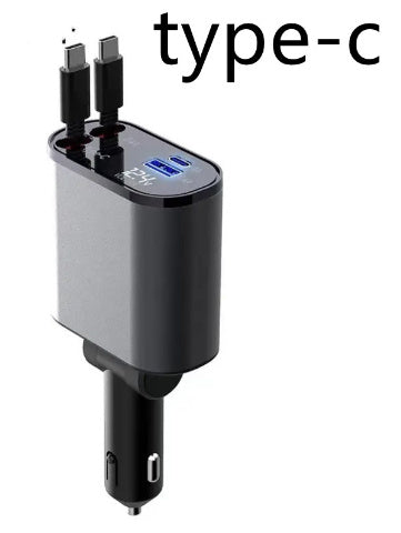 Metal Car Charger 100W Super Fast Charging Car Cigarette Lighter USB And TYPE-C Adapter - Antique Decore