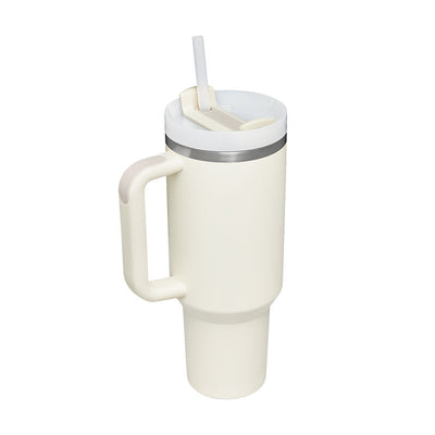 40 Oz Tumbler With Handle Straw Insulated, Stainless Steel Spill Proof Vacuum Coffee Cup Gifts For Valentine Lover