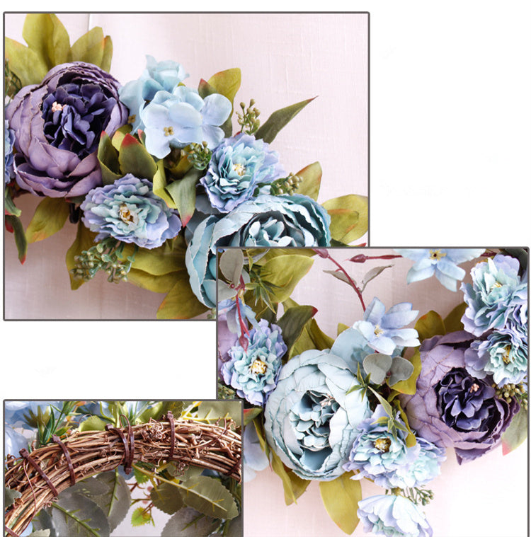 Peony simulation wreath - Antique Decore