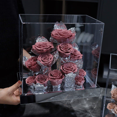 Acrylic Flower Box Valentine's Day Christmas Gift - Antique Decore