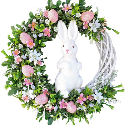 Family Easter Bunny Wreath Decoration Props - Antique Decore