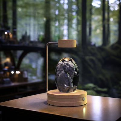 Crystal Ball Cosmic Dinosaur Indoor Night Light USB Power Warm Bedside Light Birthday Gift Night Lamp - Antique Decore