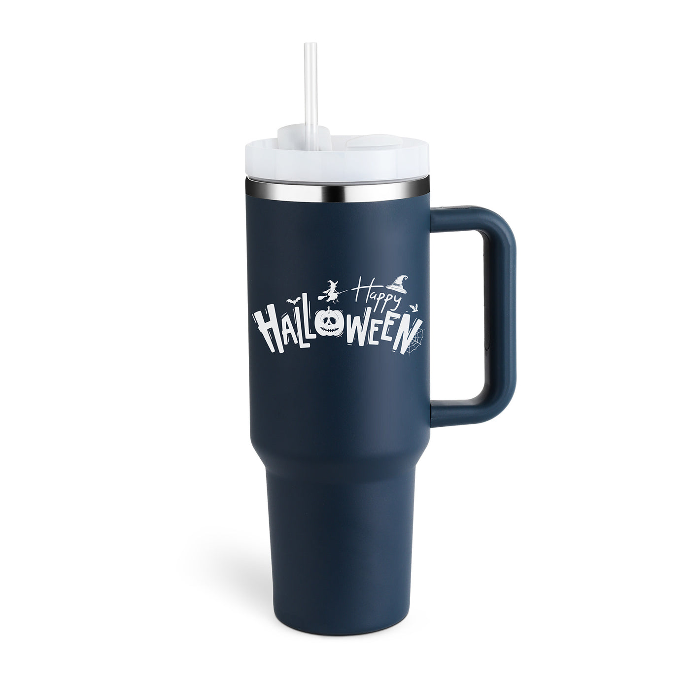 40 Oz Tumbler With Handle Straw Insulated, Stainless Steel Spill Proof Vacuum Coffee Cup Gifts For Valentine Lover