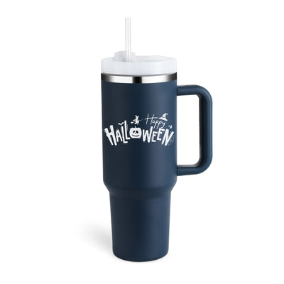 40 Oz Tumbler With Handle Straw Insulated, Stainless Steel Spill Proof Vacuum Coffee Cup Gifts For Valentine Lover