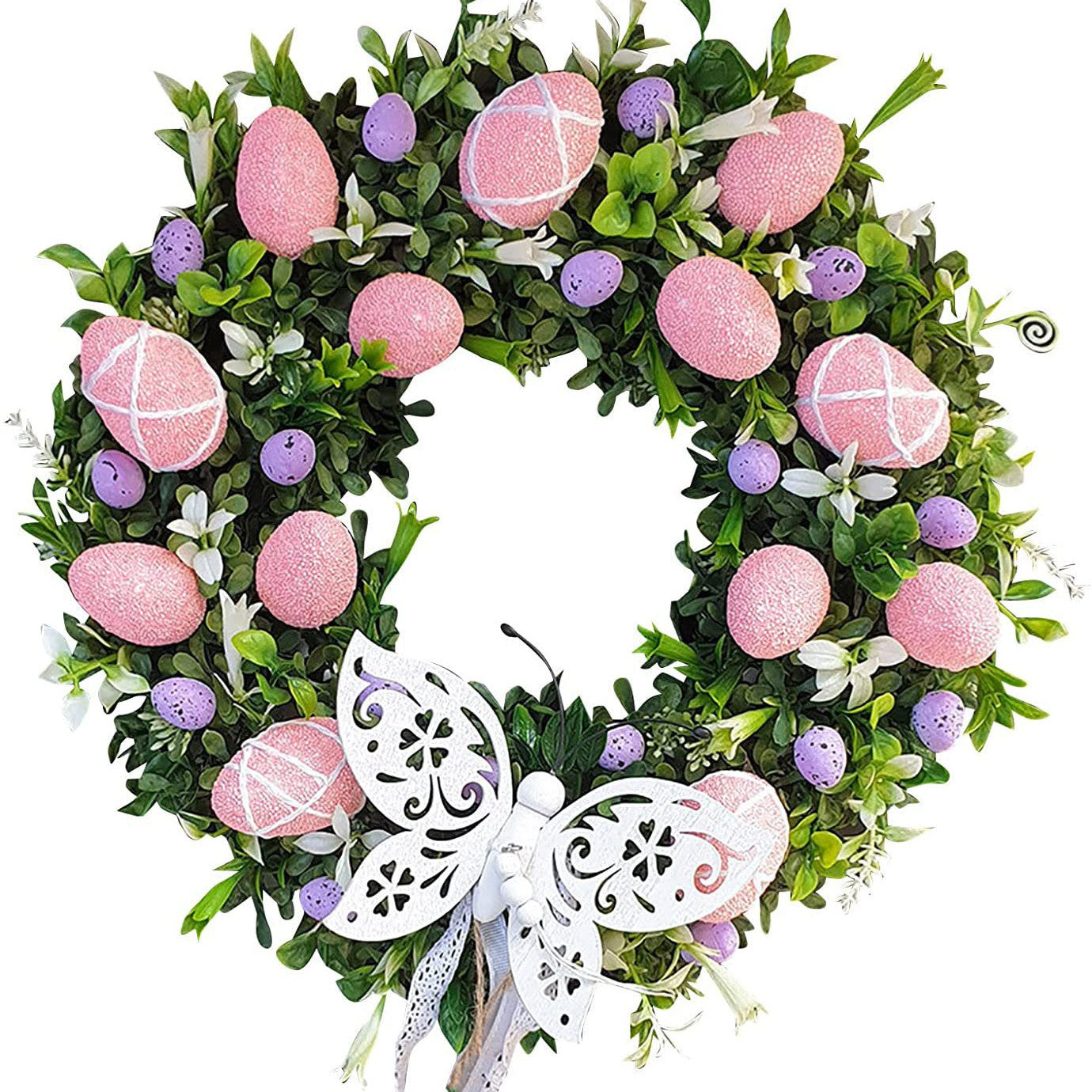 Family Easter Bunny Wreath Decoration Props - Antique Decore