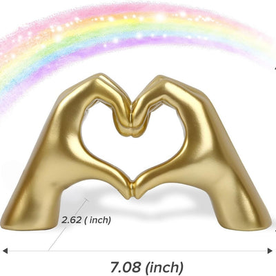 Love Heart Decoration Heart Shaped Love Finger Statue Resin Crafts - Antique Decore