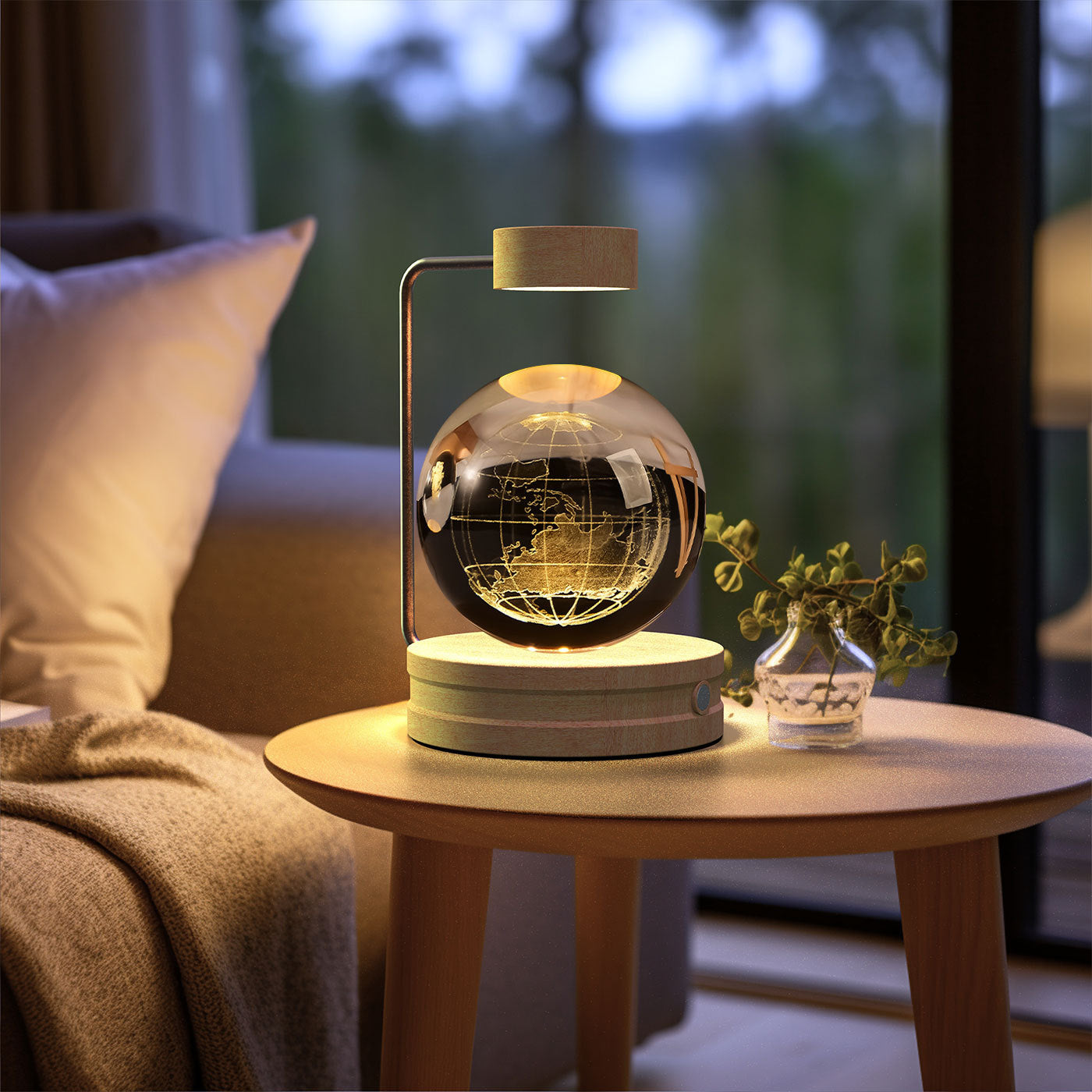 Crystal Ball Cosmic Dinosaur Indoor Night Light USB Power Warm Bedside Light Birthday Gift Night Lamp - Antique Decore
