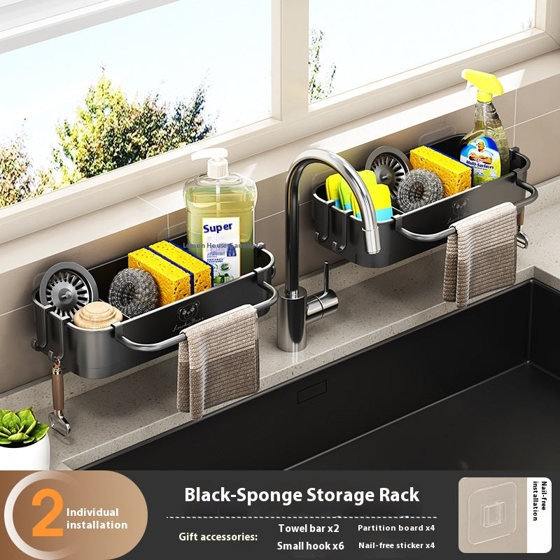 Kitchen Sink Storage Shelf Wall Hanging Multifunctional