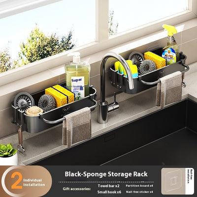 Kitchen Sink Storage Shelf Wall Hanging Multifunctional