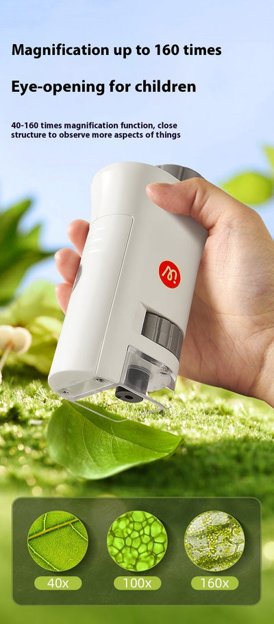 Children's HD Portable Scientific Experiment Handheld Microscope