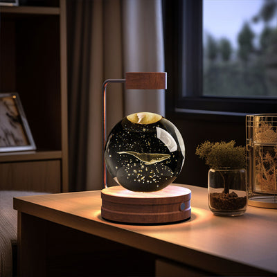 Crystal Ball Cosmic Dinosaur Indoor Night Light USB Power Warm Bedside Light Birthday Gift Night Lamp - Antique Decore