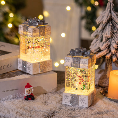Christmas Decorations Crystal Ball Christmas Gift Box Lights - Antique Decore