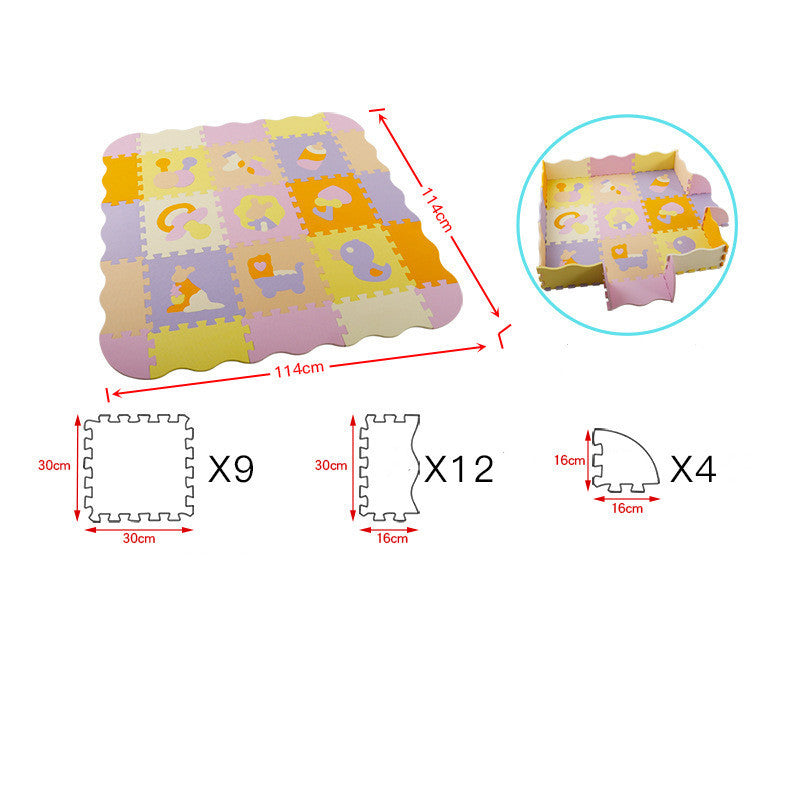 Household baby cartoon stitching EVA crawling mat