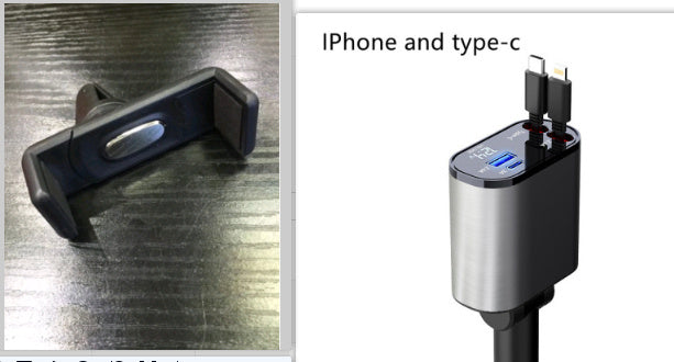 Metal Car Charger 100W Super Fast Charging Car Cigarette Lighter USB And TYPE-C Adapter - Antique Decore