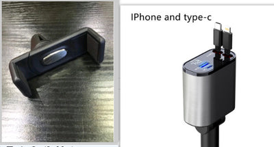 Metal Car Charger 100W Super Fast Charging Car Cigarette Lighter USB And TYPE-C Adapter - Antique Decore