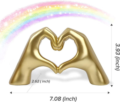Love Heart Decoration Heart Shaped Love Finger Statue Resin Crafts - Antique Decore