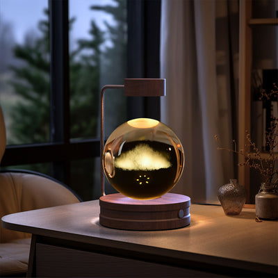 Crystal Ball Cosmic Dinosaur Indoor Night Light USB Power Warm Bedside Light Birthday Gift Night Lamp - Antique Decore