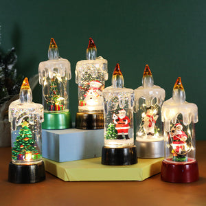 Christmas Decorations Candle Light Crystal Desktop Ornaments - Antique Decore